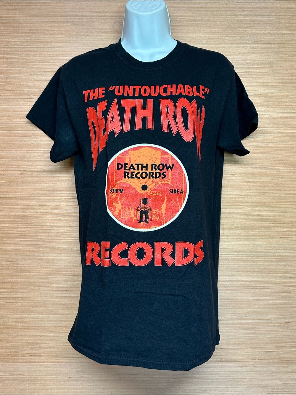 Death Row Records The "Untouchable" Black Short Sleeve T-Shirt Adult Size Small